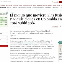 El monto que movieron las fusiones y adquisiciones en Colombia en 2018 subi 30%